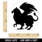 Regal Griffin Fantasy Silhouette Self-Inking Rubber Stamp for Stamping Crafting Planners